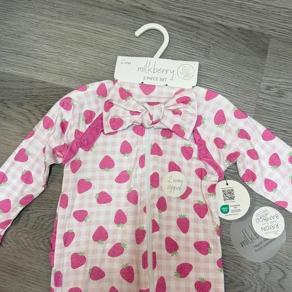 Milkberry Strawberry Onesie - Picture 2 of 6